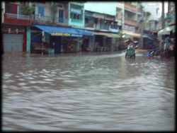 Saigon aprs 1 heure de pluie