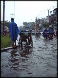 Saigon aprs 1 heure de pluie